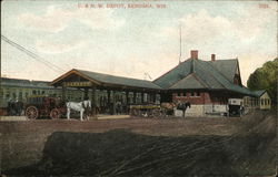 Chicago & North Western Depot Kenosha, WI Postcard Postcard Postcard