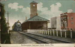 Northwestern Passenger Depot Beloit, WI Postcard Postcard Postcard