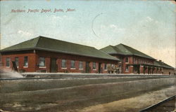 Northern Pacific Depot Butte, MT Postcard Postcard Postcard