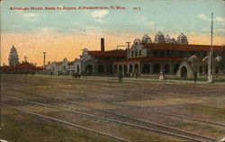 Alvarado Hotel, Santa Fe Depot Postcard