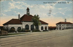 Rock Island Depot Illinois Postcard Postcard Postcard