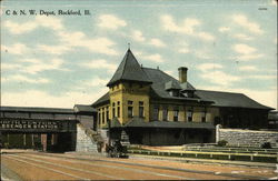 Chicago & North Western Depot Postcard