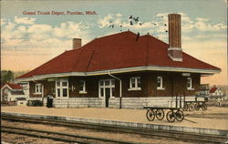 Grand Trunk Depot Pontiac, MI Postcard Postcard Postcard