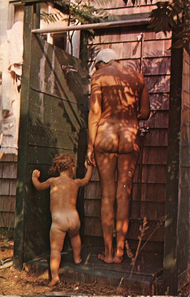 Shower at the Rear of the House Cape Cod Massachusetts