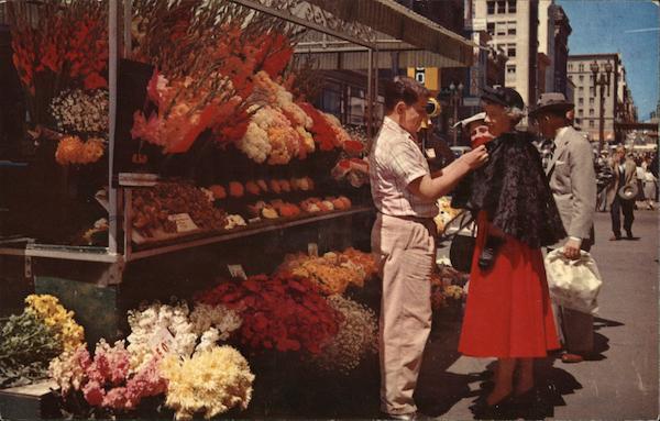 Street Flower Vendors San Francisco California