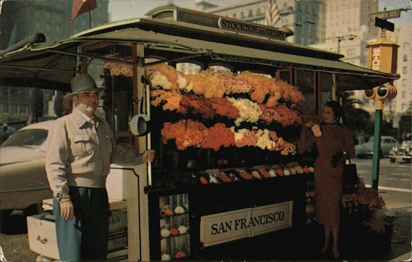 Street Flower Vendor San Francisco California