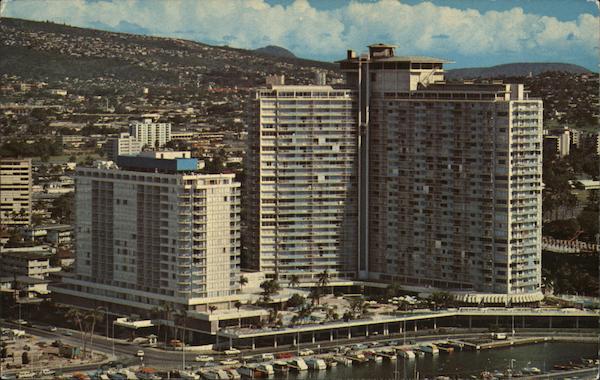 Waikiki Yacht Harbor at the Foot of the Ilikai Honolulu Hawaii