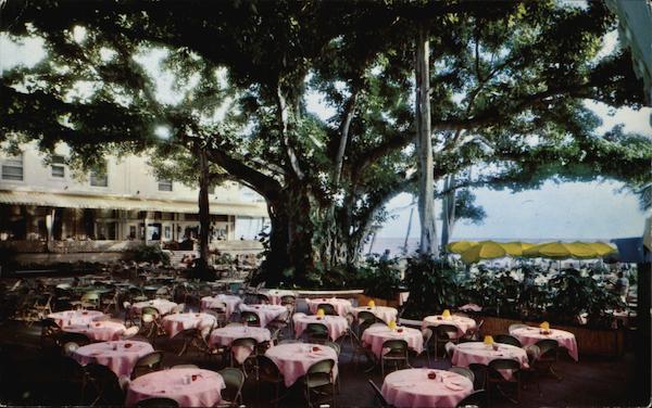 Moana Hotel's Banyan Court Lanai Hawaii