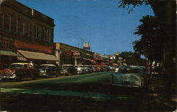 Looking Along Main Street, Cape Cod Hyannis, MA Postcard Postcard Postcard