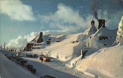 Mountains of Snow at Timberline Lodge Mount Hood, OR Postcard Postcard Postcard