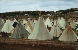 Indian Village at the Pendleton Round-Up Native Americana Postcard Postcard Postcard