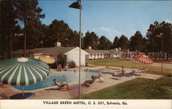 Village Green Motel Postcard