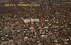 Aerial View of Town Postcard