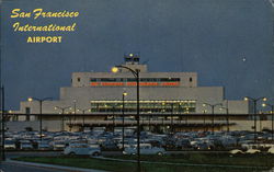 San Francisco International Airport At Night Postcard