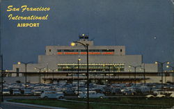 San Francisco International Airport At Night California Postcard Postcard Postcard