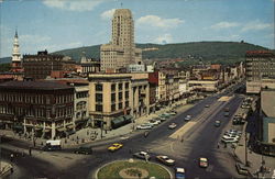 Penn Square Looking East From 5th Postcard