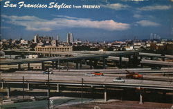 San Francisco From Freeway California Postcard Postcard Postcard