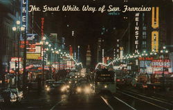 Market Street, The Great White Way Postcard