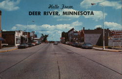 Hello from Deer River, Minnesota Postcard