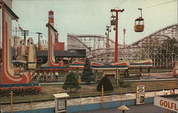 Palisades Amusement Park Postcard