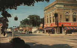 Main Street Looking West Postcard