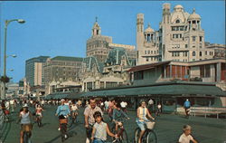 Bicycling on the Boardwalk Postcard