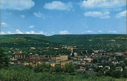 Hilltop View of Clearfield, PA Postcard