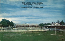 The Lucky Well Motel Ambler, PA Postcard Postcard Postcard