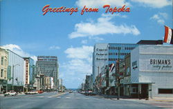 Looking North on Kansas Avenue Topeka, KS Postcard Postcard Postcard