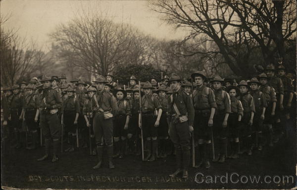 Boy Scouts Inspectin by Gen. Baden Powell