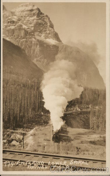 Entering Lower Spiral Tunnel Field BC Canada British Columbia