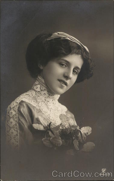 Portrait of Girl in Lace Women
