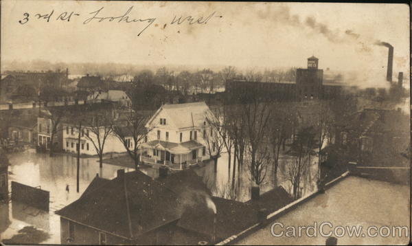 3rd street Looking West of Flooded Town Disasters