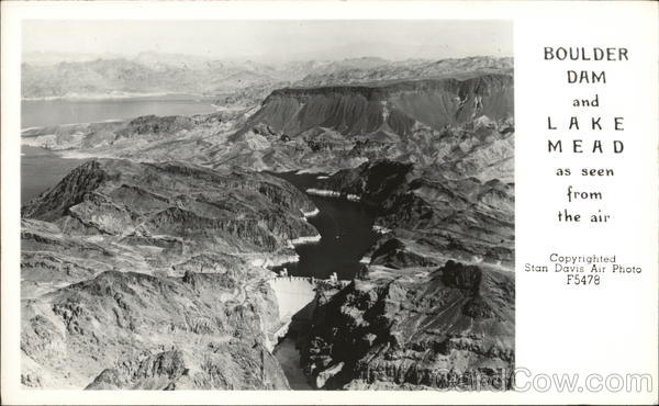 Boulder Dam and Lake Mead As Seen From the Air Nevada