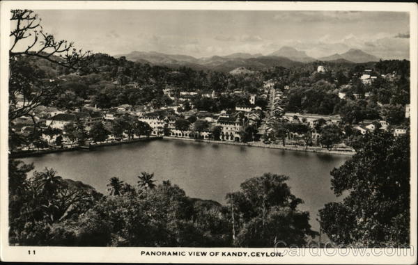 Panoramic View of Kandy Ceylon Southeast Asia