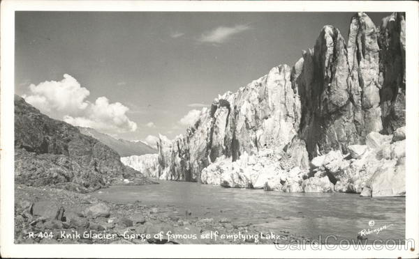 Knik Glacier - Gorge of Famous Self-Emptying Lake Alaska