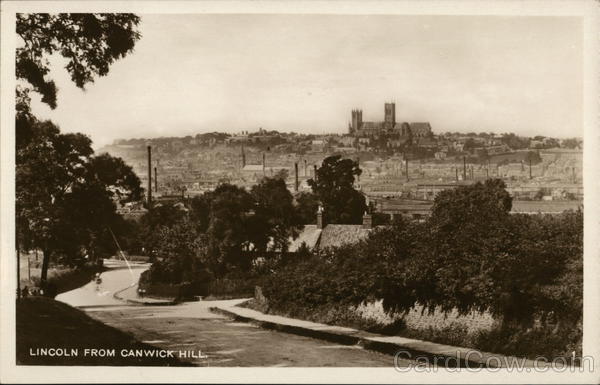 City and Cathedral from Canwick Hill Lincoln England