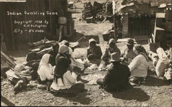 Indian Gambling Game Postcard