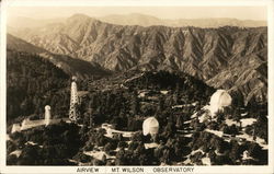 Airview Mt. Wilson Observatory Postcard