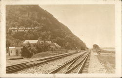 Looking South from Depot Postcard
