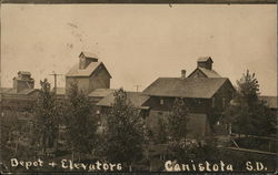 Depot and Elevators Postcard