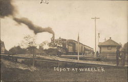 Railway Depot Postcard