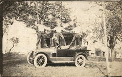 Posing on a Touring Car Postcard