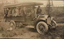 Loaded Touring Car Postcard