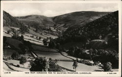 View from Horseshoe Pass to Eglwyseg Moutnains Llangollen, Wales Postcard Postcard Postcard