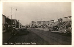 Street Scene Anchorage, AK Postcard Postcard Postcard