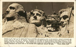 Building Mt. Rushmore Black Hills, SD Postcard Postcard Postcard