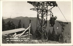 Mt. Mansfield Chair Lift, Mt. Mansfield Ski Area Postcard