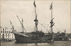 3-Masted Sailing Ship "Half Moon" Sailboats Postcard Postcard Postcard