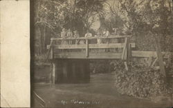 Bridge Over Stream - Budd Hall Lake Postcard